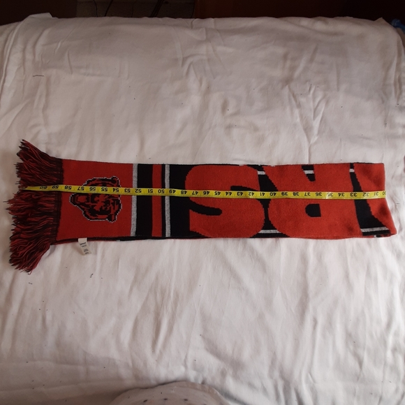 Forever Collectibles, Chicago Bears Scarf,  Orange and Blue, - Picture 8 of 8